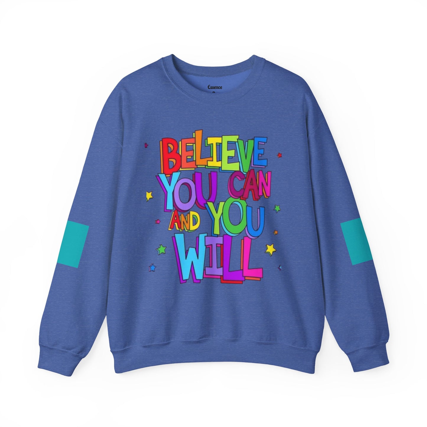 Colorful Motivational Crewneck Sweatshirt, Cozy Unisex Sweater, Inspiration Gift, Uplifting Apparel, Everyday Wear, Positive Vibes