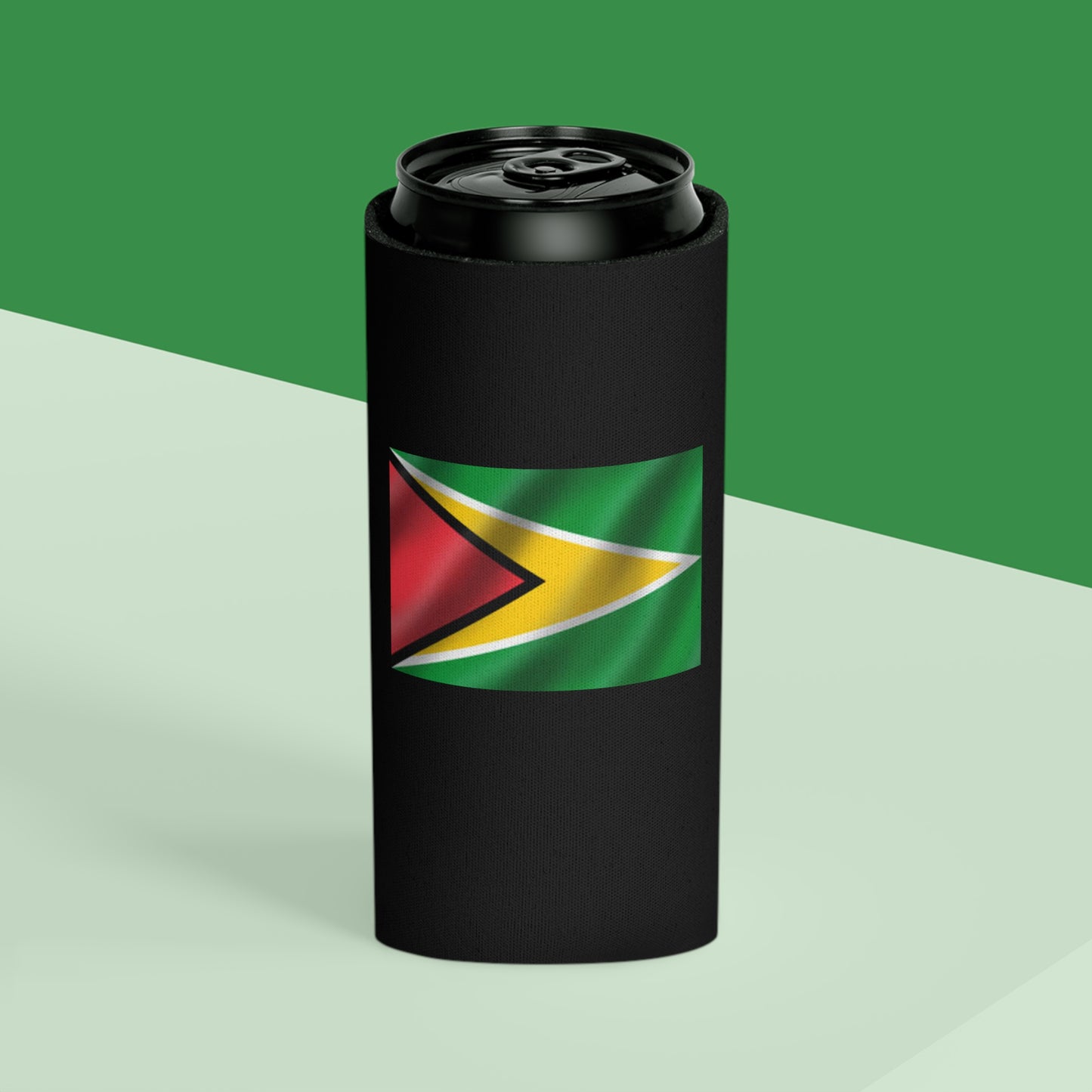 Guyana Flag Can Cooler, Vibrant Beverage Insulator for Parties, Outdoor Events, Sports, Travel, Gift for Guyanese