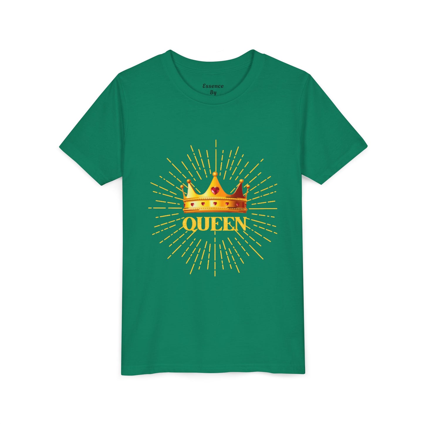 Queen Youth Short Sleeve Tee, Kids Crown Shirt, Birthday Gift for Girls, Cute Casual Wear, Royalty Themed Tee, Celebratory Apparel