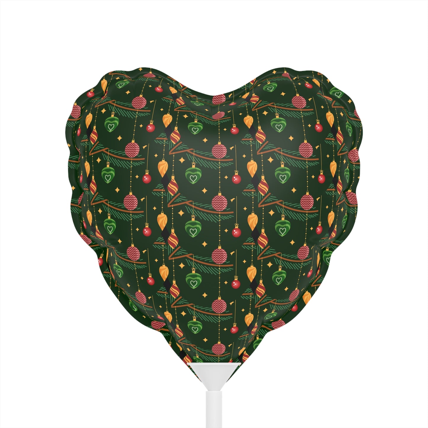 Christmas Print Balloons (Round and Heart-shaped) 6" Decorations