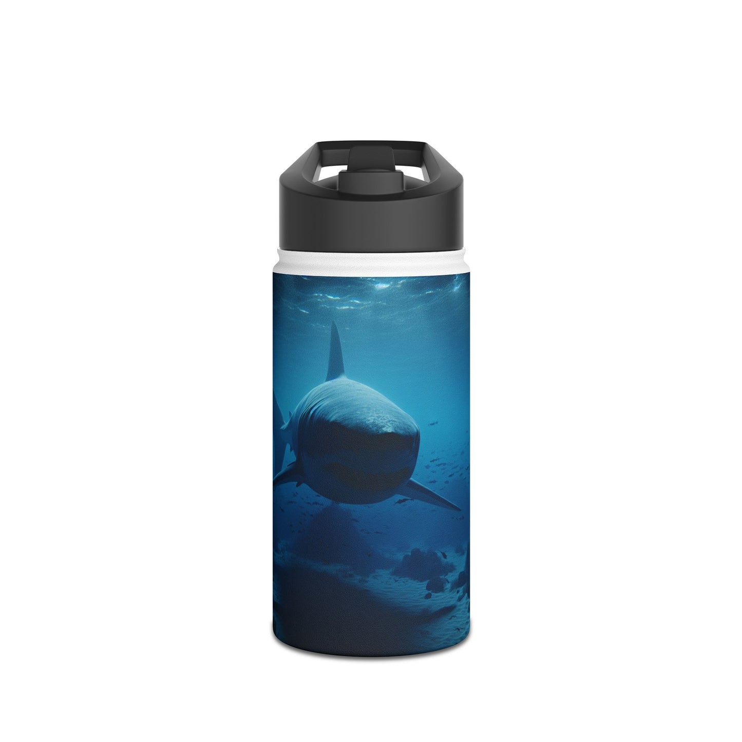 Ocean Adventure Water Bottle, Shark Design, Travel Mug, Eco-Friendly Drinkware, Beach Gift, Wildlife Lover's Bottle
