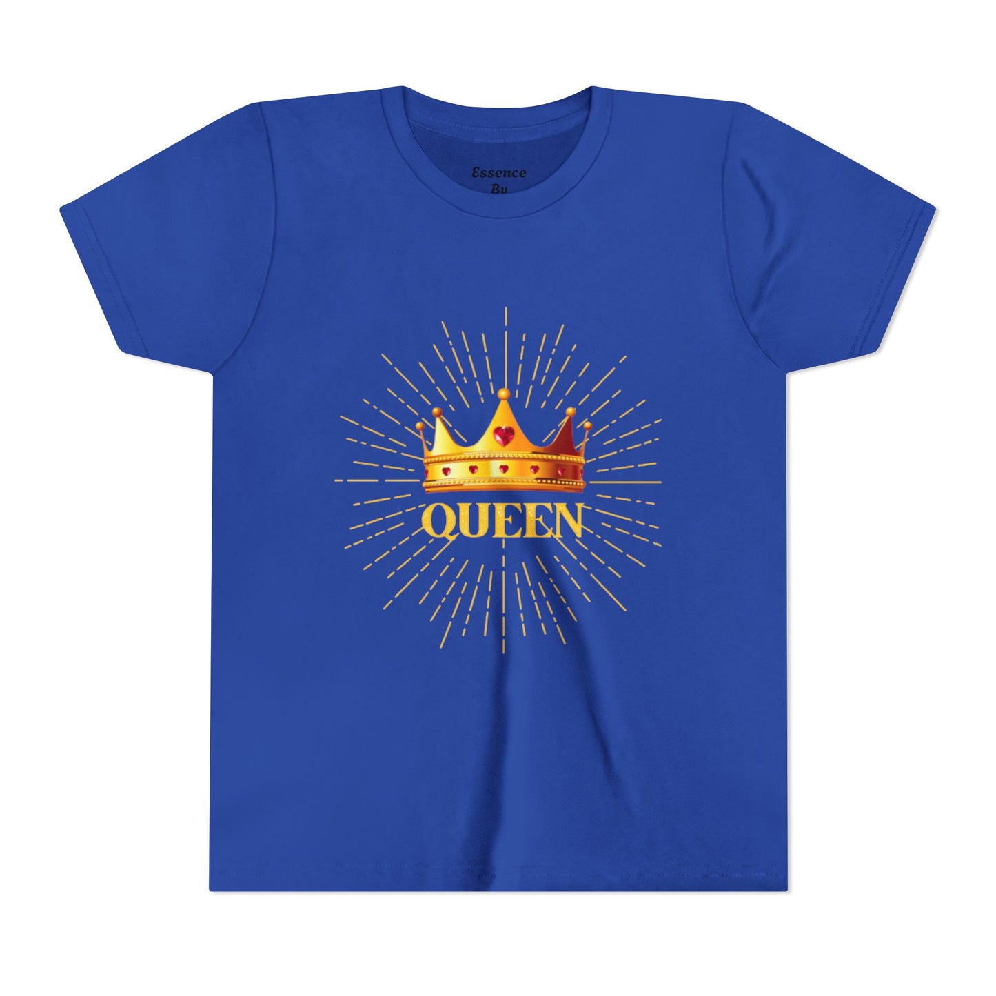 Queen Youth Short Sleeve Tee, Kids Crown Shirt, Birthday Gift for Girls, Cute Casual Wear, Royalty Themed Tee, Celebratory Apparel