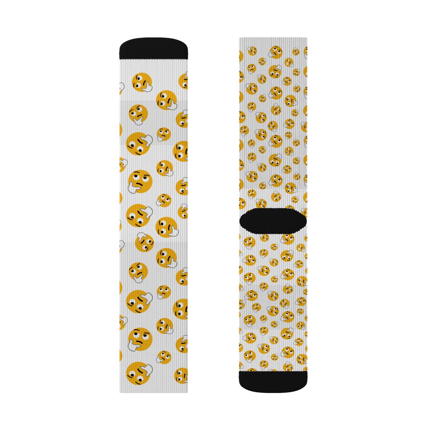 Happy Emoji Socks, Fun Sublimation Socks, Unique Gift for Friends, Quirky Fashion Accessory, Playful Gift for Any Occasion