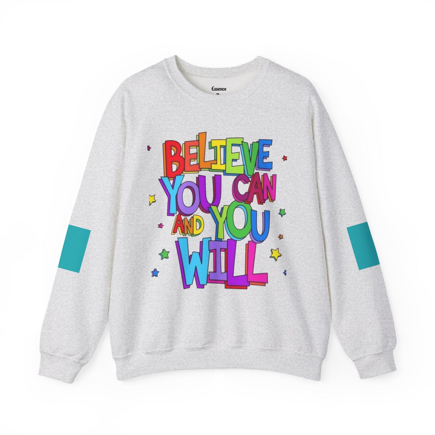 Colorful Motivational Crewneck Sweatshirt, Cozy Unisex Sweater, Inspiration Gift, Uplifting Apparel, Everyday Wear, Positive Vibes