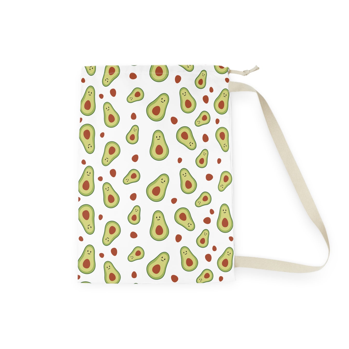 Avocado Print Laundry Bag, Fun Storage, Cute Gift for Food Lovers, College Dorm Essentials, Eco-Friendly Laundry Organizer