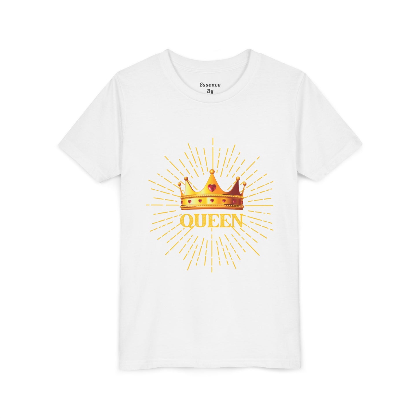 Queen Youth Short Sleeve Tee, Kids Crown Shirt, Birthday Gift for Girls, Cute Casual Wear, Royalty Themed Tee, Celebratory Apparel
