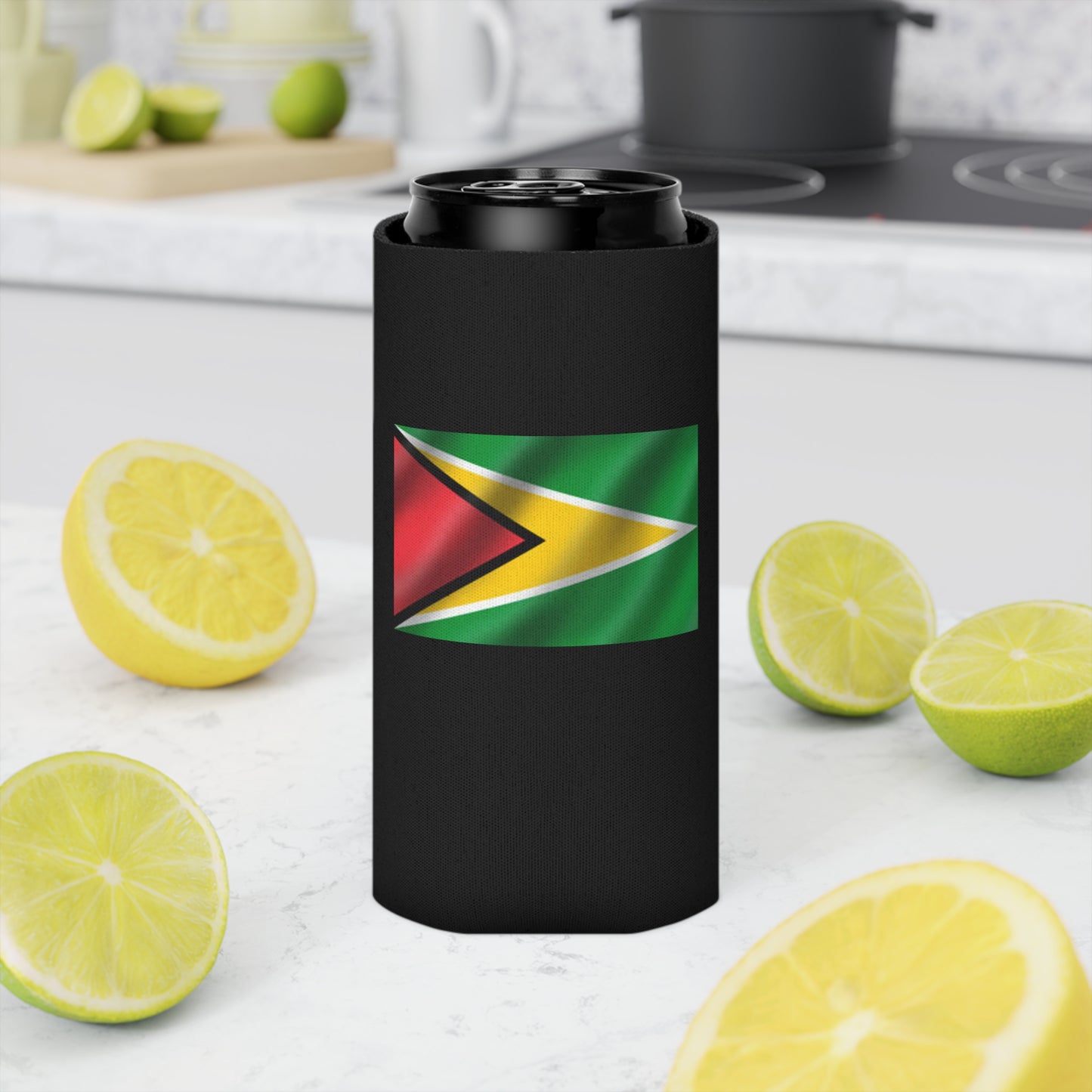 Guyana Flag Can Cooler, Vibrant Beverage Insulator for Parties, Outdoor Events, Sports, Travel, Gift for Guyanese