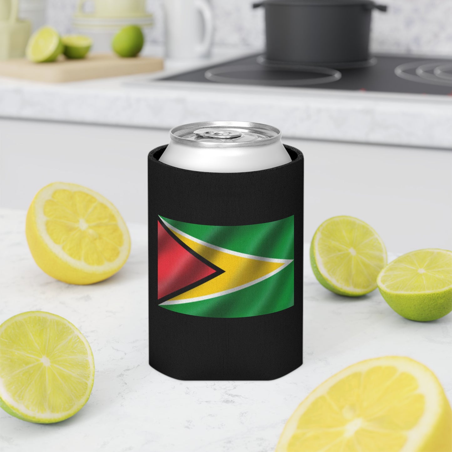 Guyana Flag Can Cooler, Vibrant Beverage Insulator for Parties, Outdoor Events, Sports, Travel, Gift for Guyanese