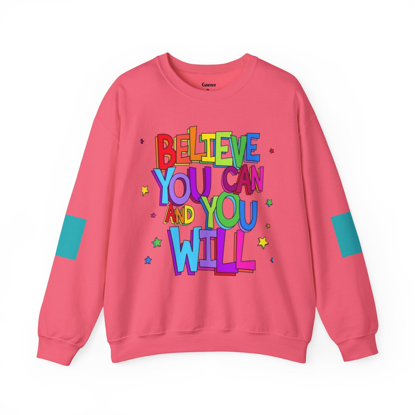 Colorful Motivational Crewneck Sweatshirt, Cozy Unisex Sweater, Inspiration Gift, Uplifting Apparel, Everyday Wear, Positive Vibes