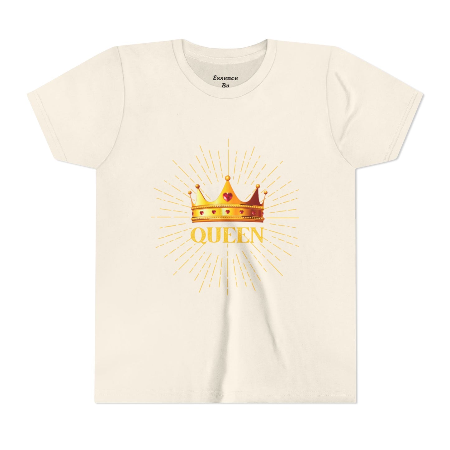 Queen Youth Short Sleeve Tee, Kids Crown Shirt, Birthday Gift for Girls, Cute Casual Wear, Royalty Themed Tee, Celebratory Apparel