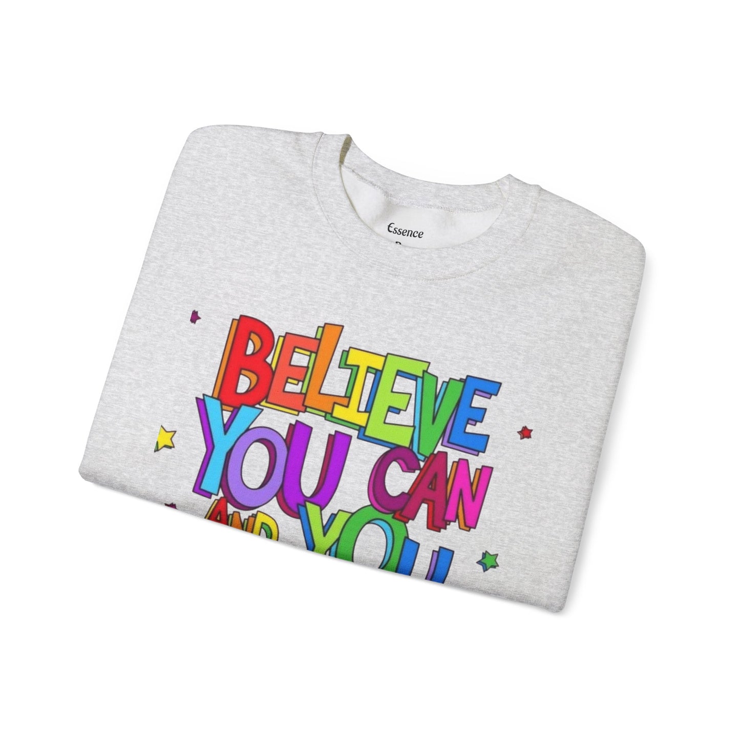 Colorful Motivational Crewneck Sweatshirt, Cozy Unisex Sweater, Inspiration Gift, Uplifting Apparel, Everyday Wear, Positive Vibes