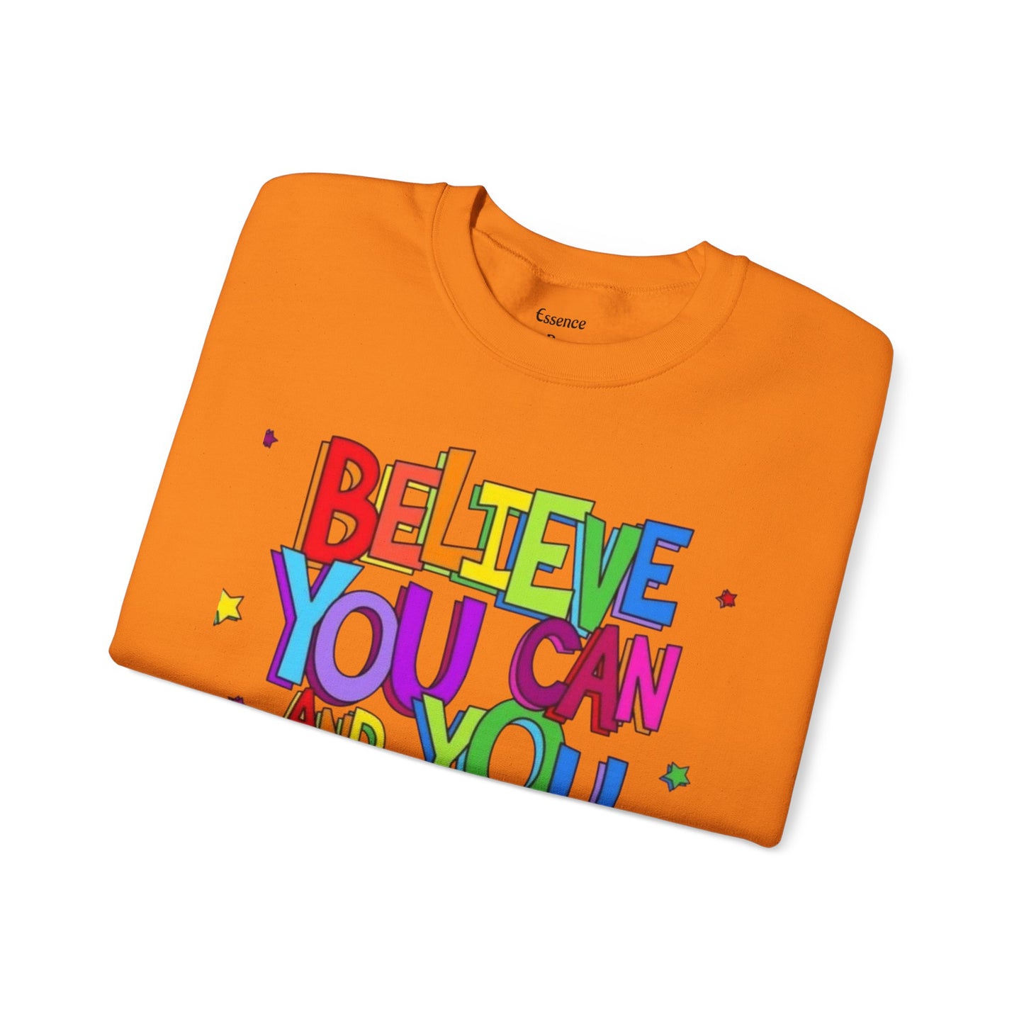 Colorful Motivational Crewneck Sweatshirt, Cozy Unisex Sweater, Inspiration Gift, Uplifting Apparel, Everyday Wear, Positive Vibes