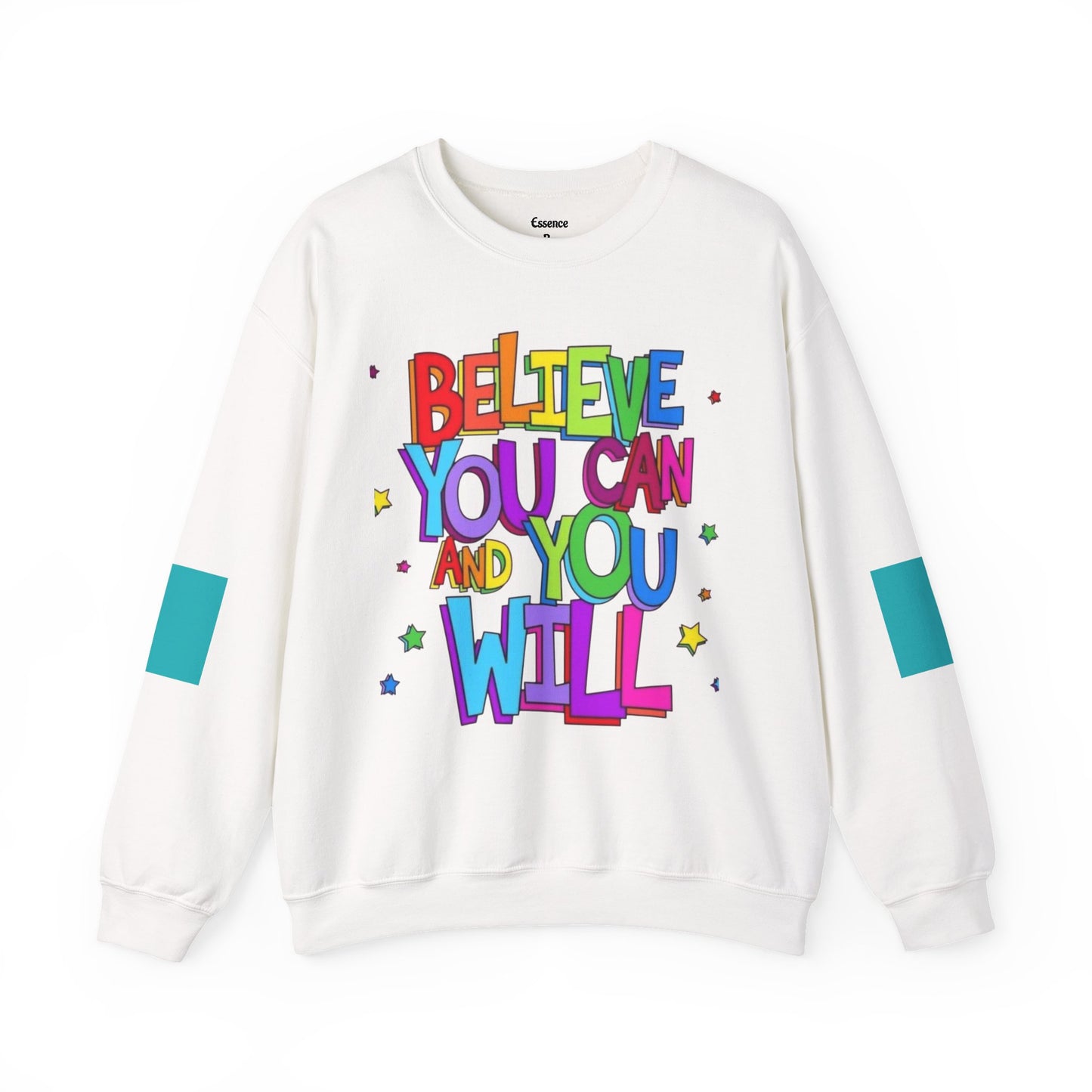 Colorful Motivational Crewneck Sweatshirt, Cozy Unisex Sweater, Inspiration Gift, Uplifting Apparel, Everyday Wear, Positive Vibes