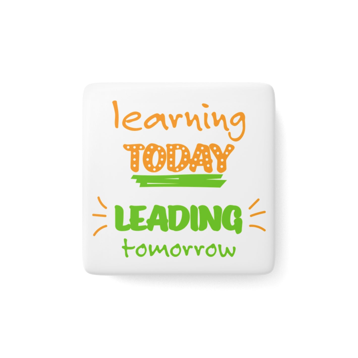 Inspiring Learning Magnet for Educators, Teacher Appreciation Gift, Classroom Decor, Motivational Square Magnet, Cute Office Decor
