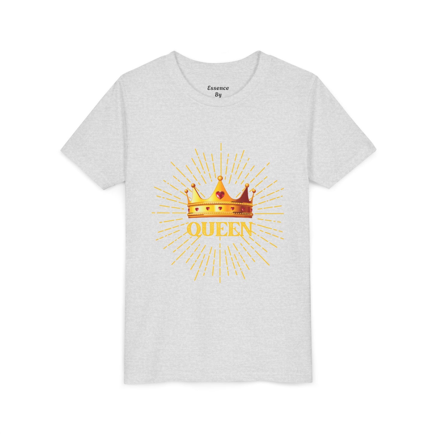 Queen Youth Short Sleeve Tee, Kids Crown Shirt, Birthday Gift for Girls, Cute Casual Wear, Royalty Themed Tee, Celebratory Apparel