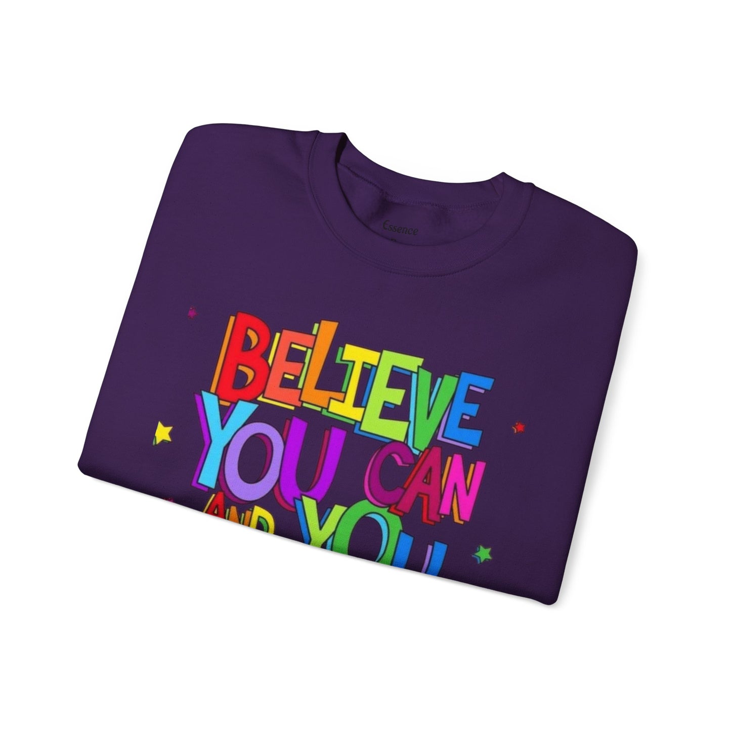 Colorful Motivational Crewneck Sweatshirt, Cozy Unisex Sweater, Inspiration Gift, Uplifting Apparel, Everyday Wear, Positive Vibes