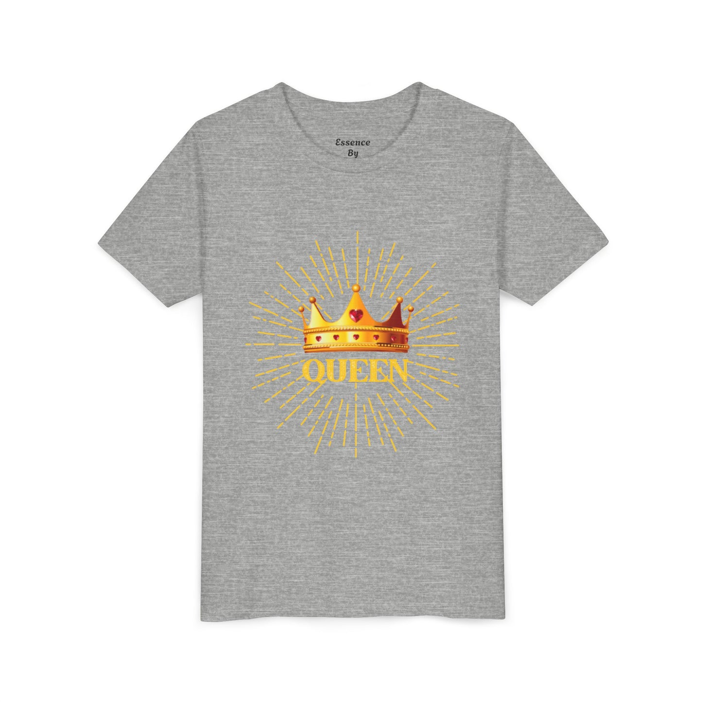 Queen Youth Short Sleeve Tee, Kids Crown Shirt, Birthday Gift for Girls, Cute Casual Wear, Royalty Themed Tee, Celebratory Apparel