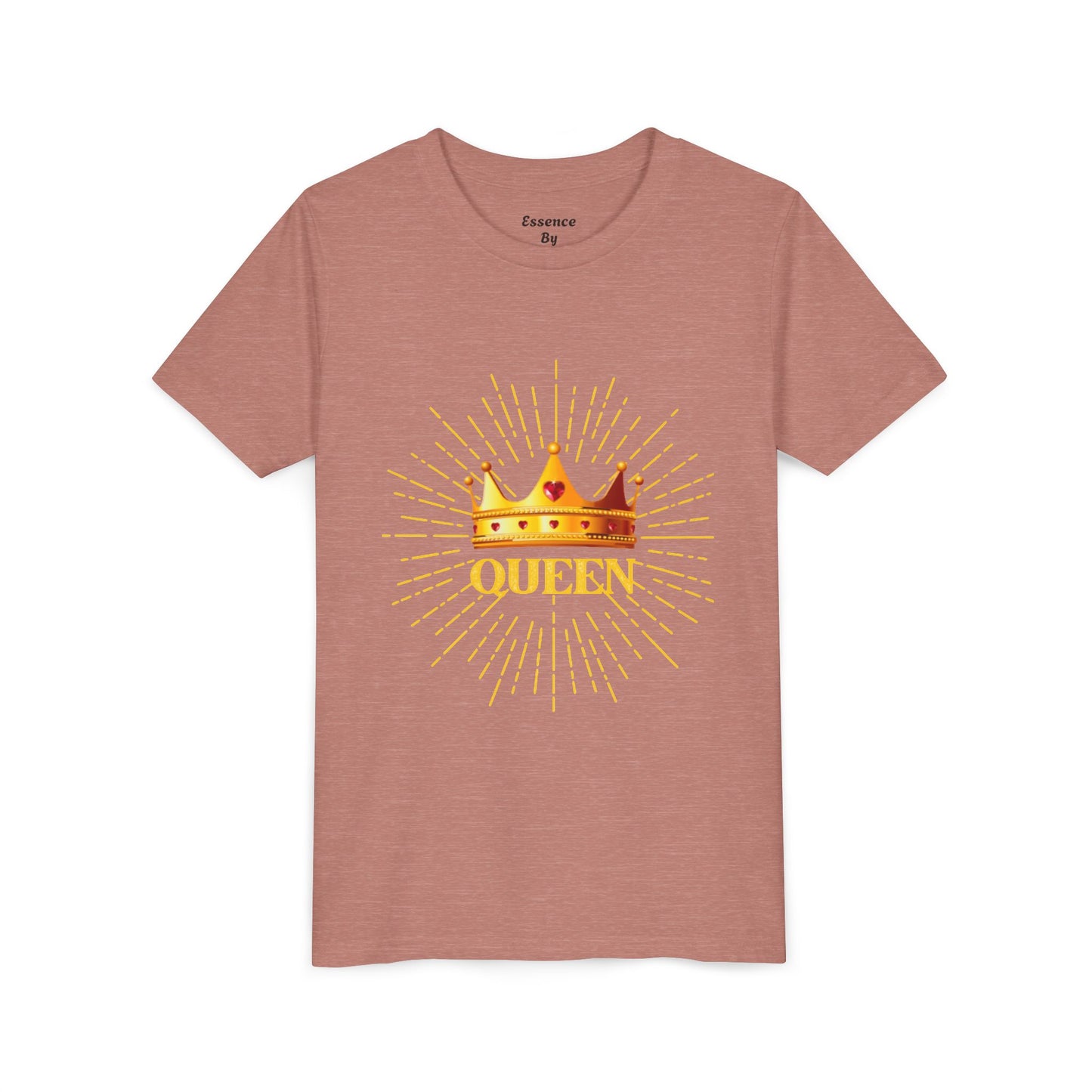 Queen Youth Short Sleeve Tee, Kids Crown Shirt, Birthday Gift for Girls, Cute Casual Wear, Royalty Themed Tee, Celebratory Apparel