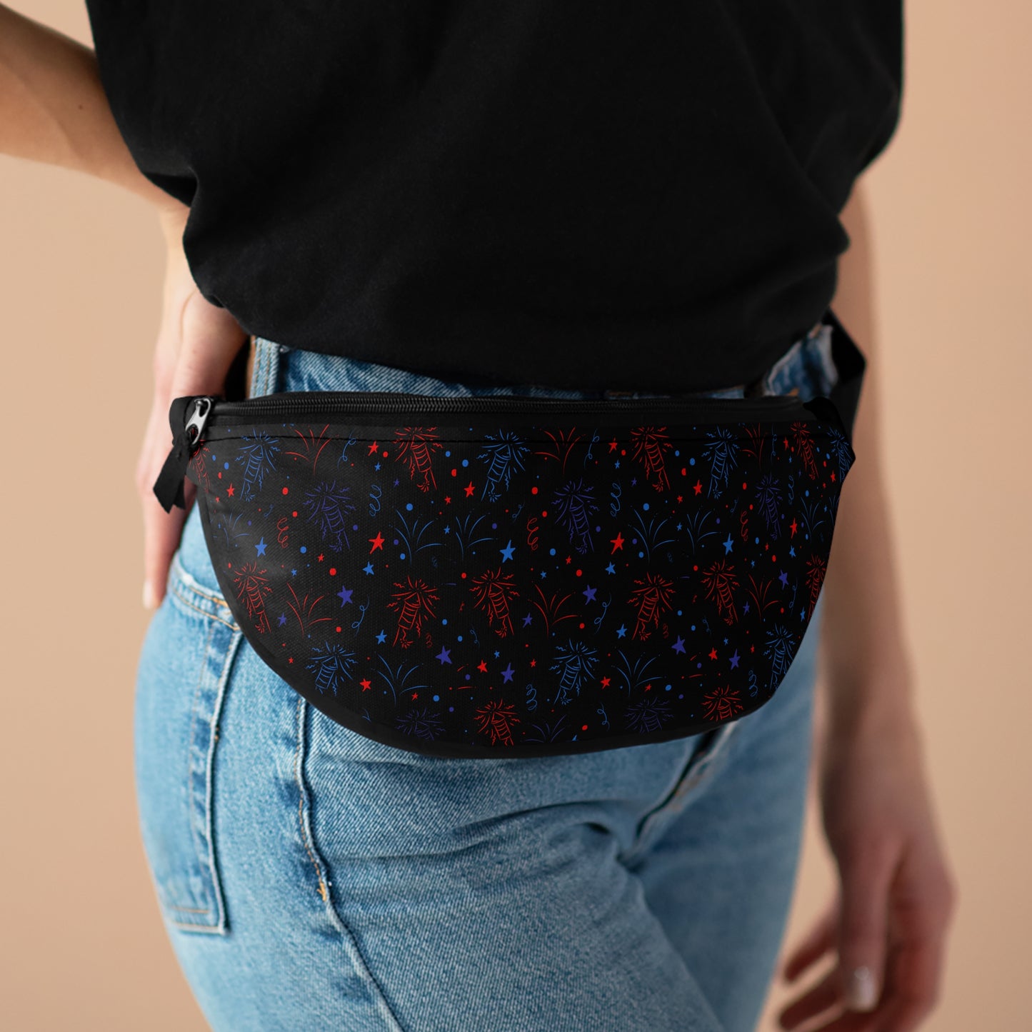 Stylish Fanny Pack with Cosmic Floral Design, Perfect for Festivals, Travel, Events, Outdoor Adventures, Everyday Use