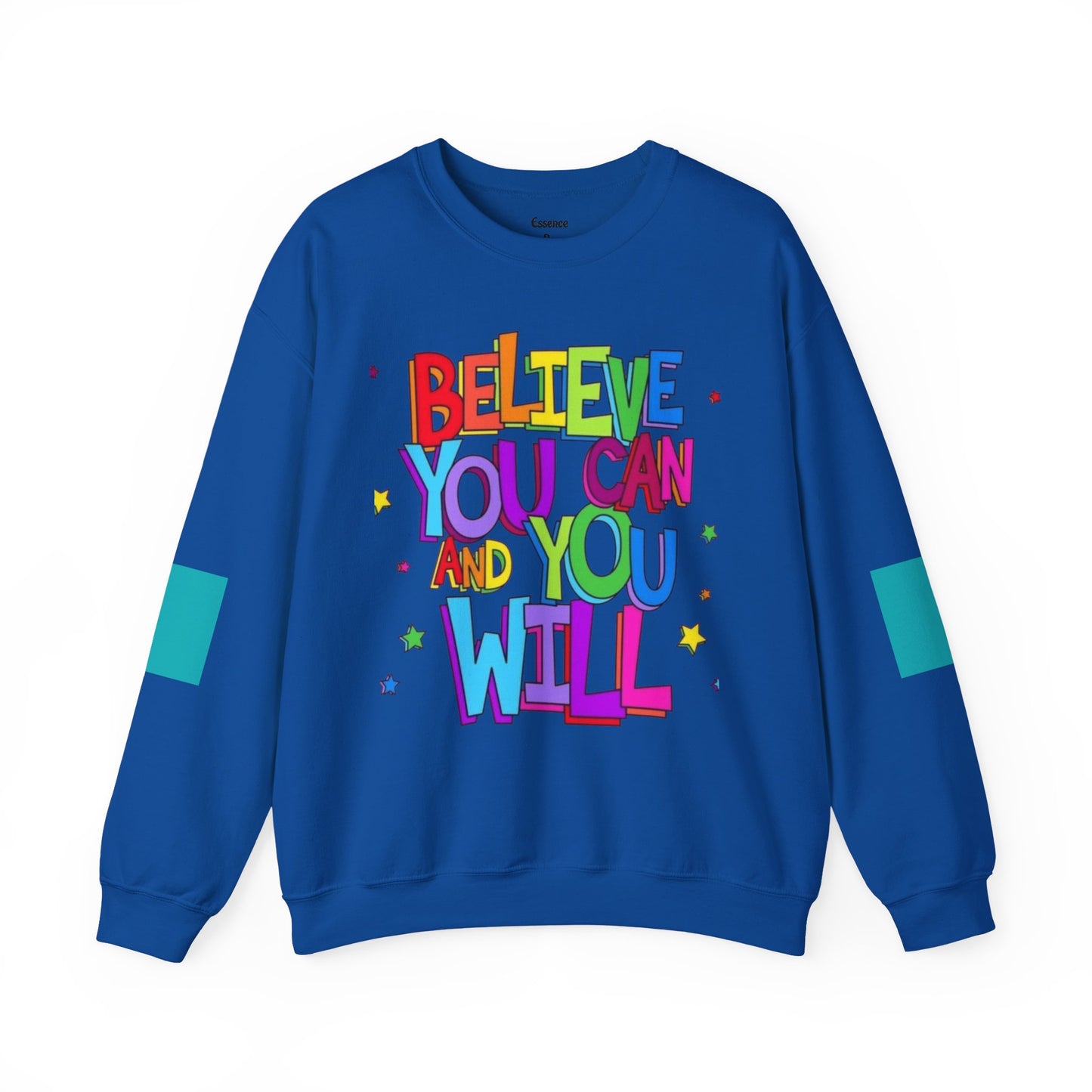 Colorful Motivational Crewneck Sweatshirt, Cozy Unisex Sweater, Inspiration Gift, Uplifting Apparel, Everyday Wear, Positive Vibes