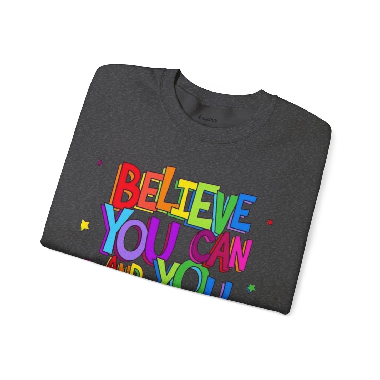 Colorful Motivational Crewneck Sweatshirt, Cozy Unisex Sweater, Inspiration Gift, Uplifting Apparel, Everyday Wear, Positive Vibes