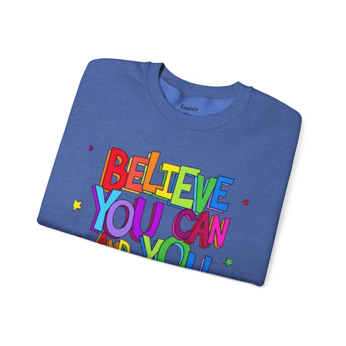 Colorful Motivational Crewneck Sweatshirt, Cozy Unisex Sweater, Inspiration Gift, Uplifting Apparel, Everyday Wear, Positive Vibes