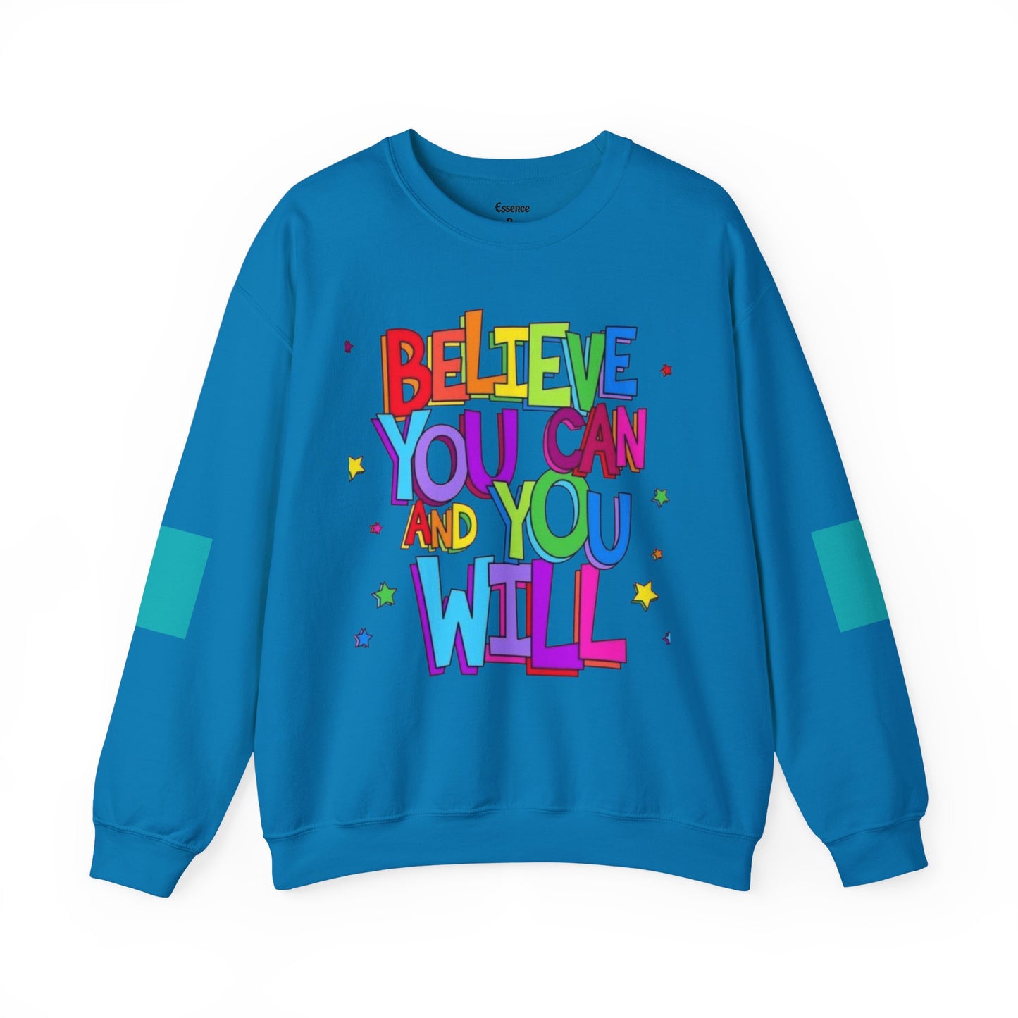 Colorful Motivational Crewneck Sweatshirt, Cozy Unisex Sweater, Inspiration Gift, Uplifting Apparel, Everyday Wear, Positive Vibes
