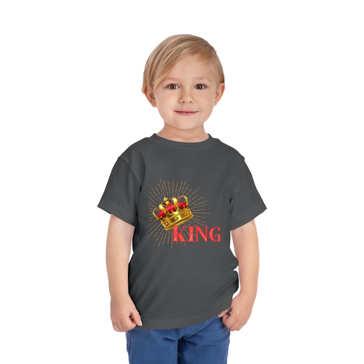 Toddler King Tee - Celebrate Royalty, Birthday Gift, Cute Toddler Shirt, Crown Design, Fun Casual Wear, Kids Apparel