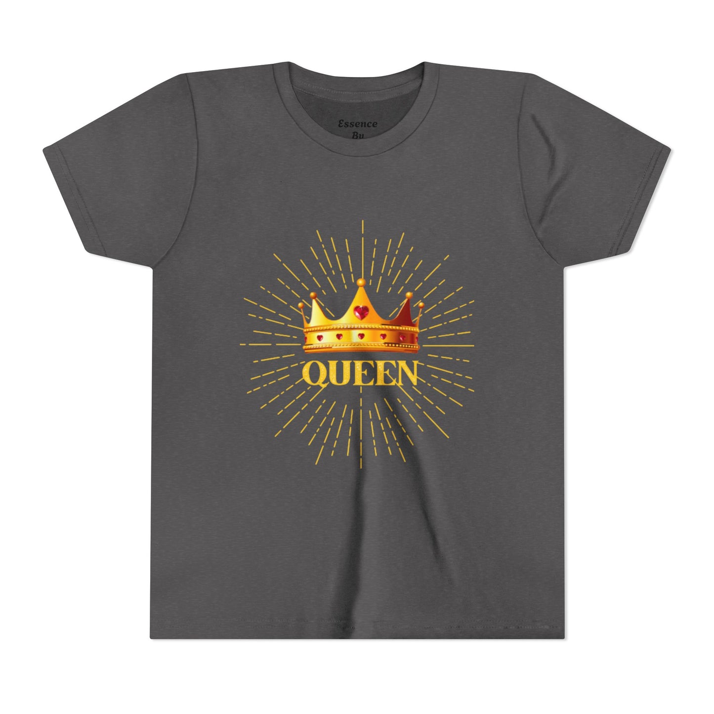 Queen Youth Short Sleeve Tee, Kids Crown Shirt, Birthday Gift for Girls, Cute Casual Wear, Royalty Themed Tee, Celebratory Apparel