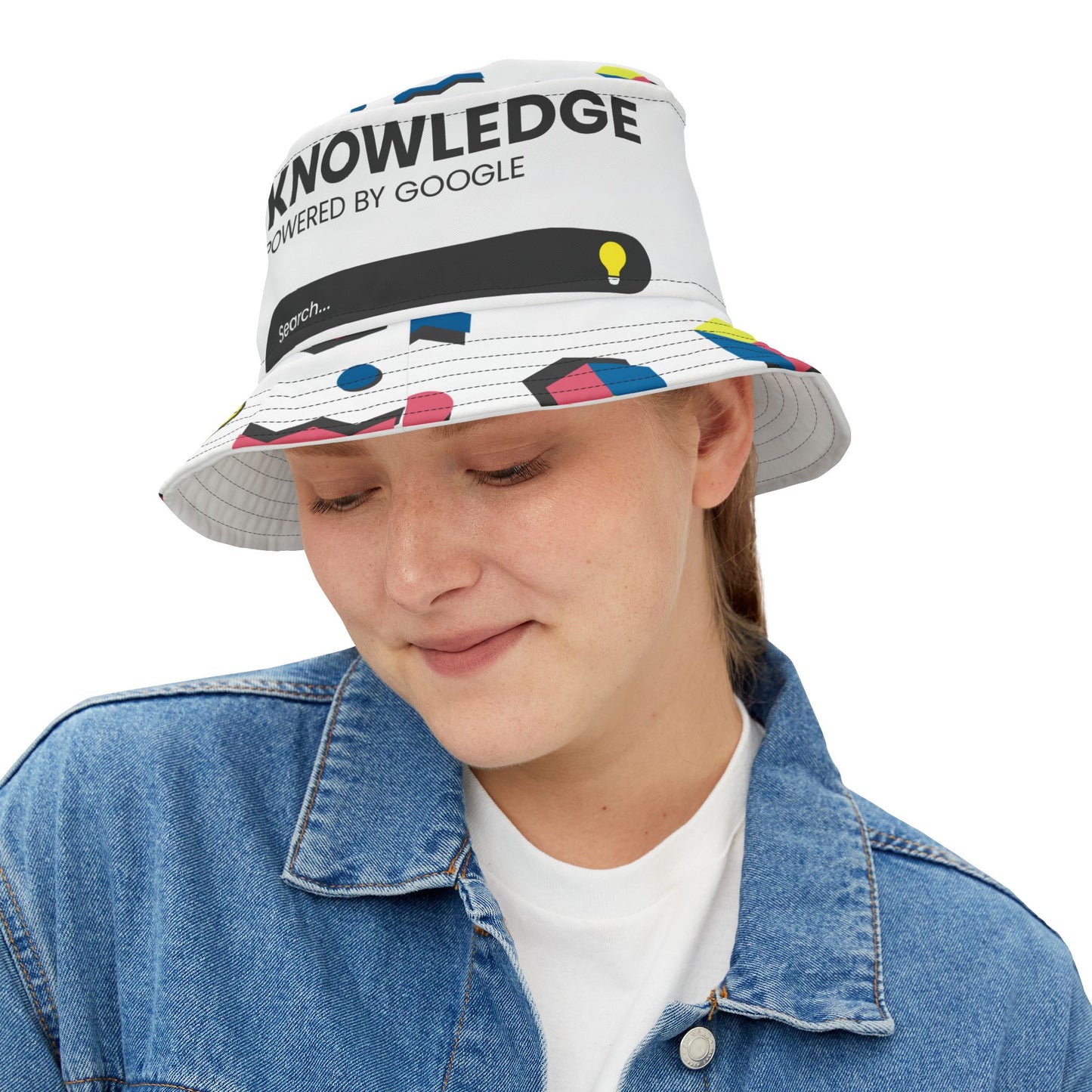 Knowledge Empowered Bucket Hat: Trendy AOP Summer Accessory, Perfect for Beach Days, Festivals, Gifts