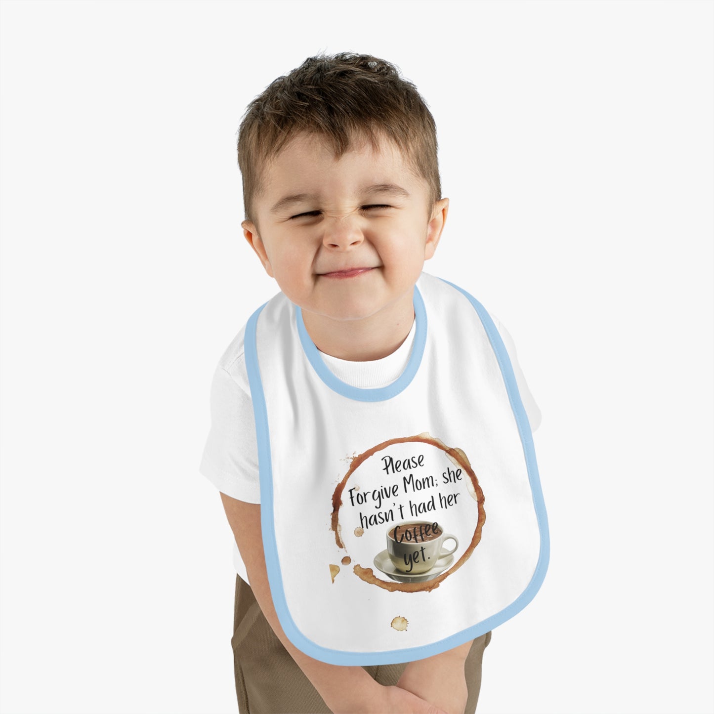Funny Mommy Coffee Jersey Bib, Baby Shower Gift, Infant Feeding, Cute Bib, New Mom Gift, Toddler Bib, Coffee Lover Baby Bib