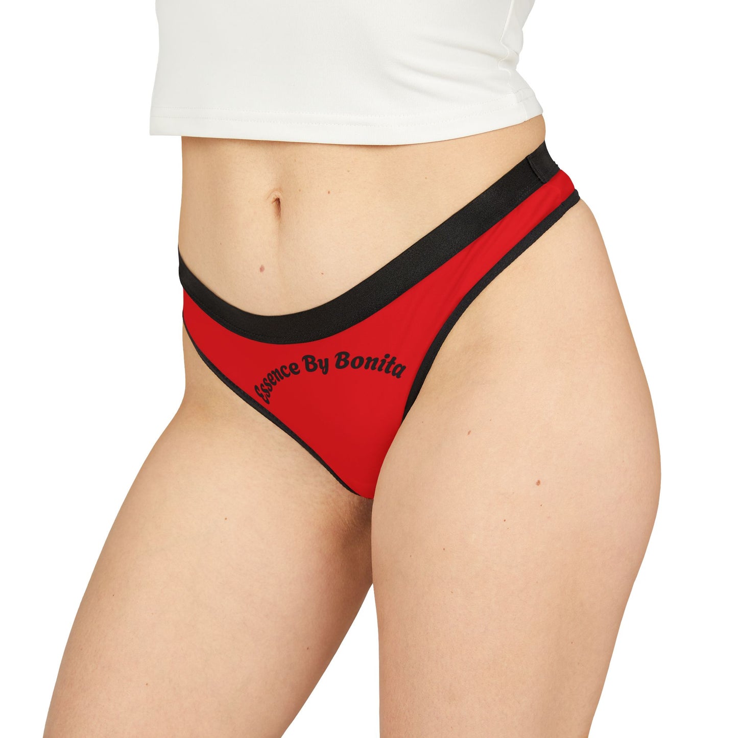Chic Women's Thongs | Bold Red Lingerie Set, Flirty Underwear, Comfortable Thongs, Unique Gift for Her, Valentine's Day, Everyday Wear