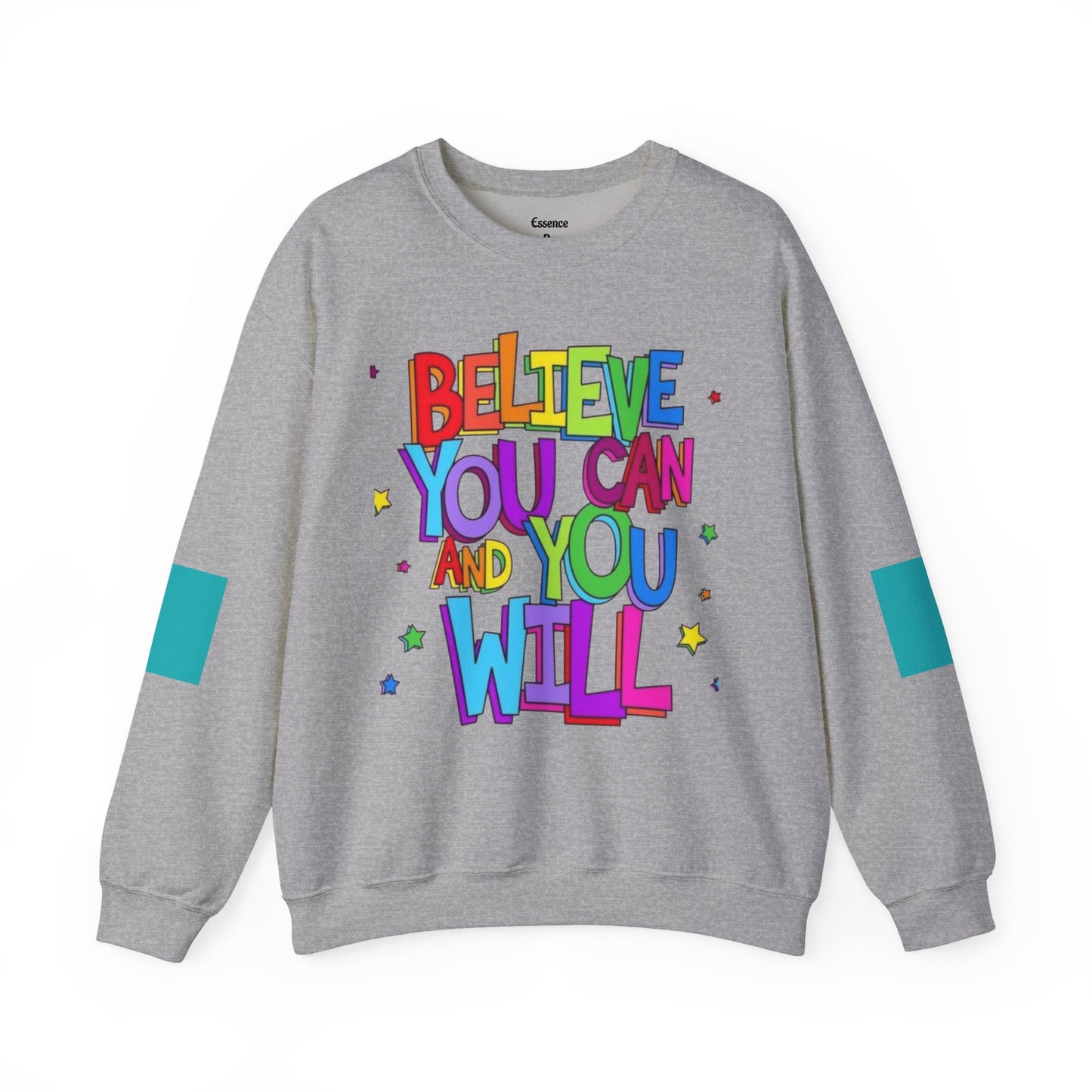 Colorful Motivational Crewneck Sweatshirt, Cozy Unisex Sweater, Inspiration Gift, Uplifting Apparel, Everyday Wear, Positive Vibes