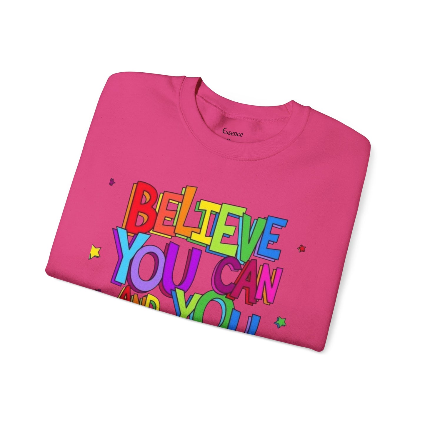 Colorful Motivational Crewneck Sweatshirt, Cozy Unisex Sweater, Inspiration Gift, Uplifting Apparel, Everyday Wear, Positive Vibes