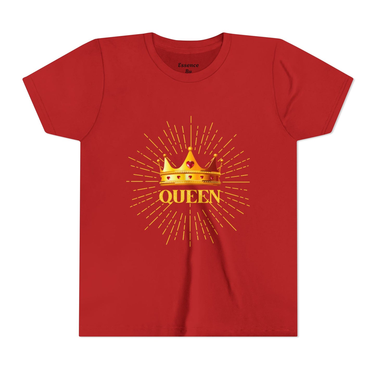 Queen Youth Short Sleeve Tee, Kids Crown Shirt, Birthday Gift for Girls, Cute Casual Wear, Royalty Themed Tee, Celebratory Apparel
