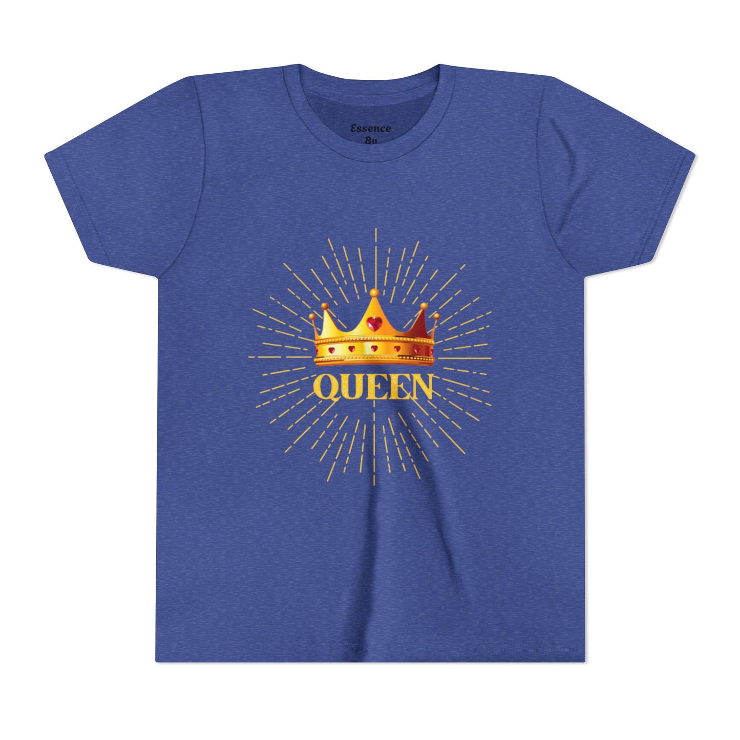 Queen Youth Short Sleeve Tee, Kids Crown Shirt, Birthday Gift for Girls, Cute Casual Wear, Royalty Themed Tee, Celebratory Apparel