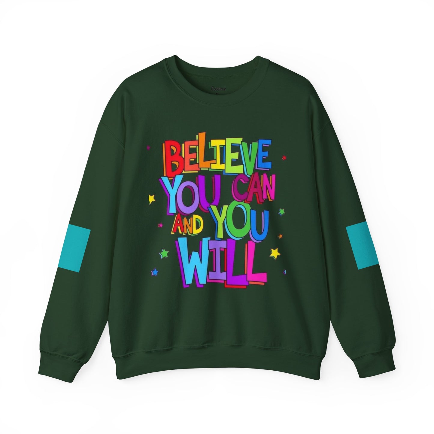 Colorful Motivational Crewneck Sweatshirt, Cozy Unisex Sweater, Inspiration Gift, Uplifting Apparel, Everyday Wear, Positive Vibes