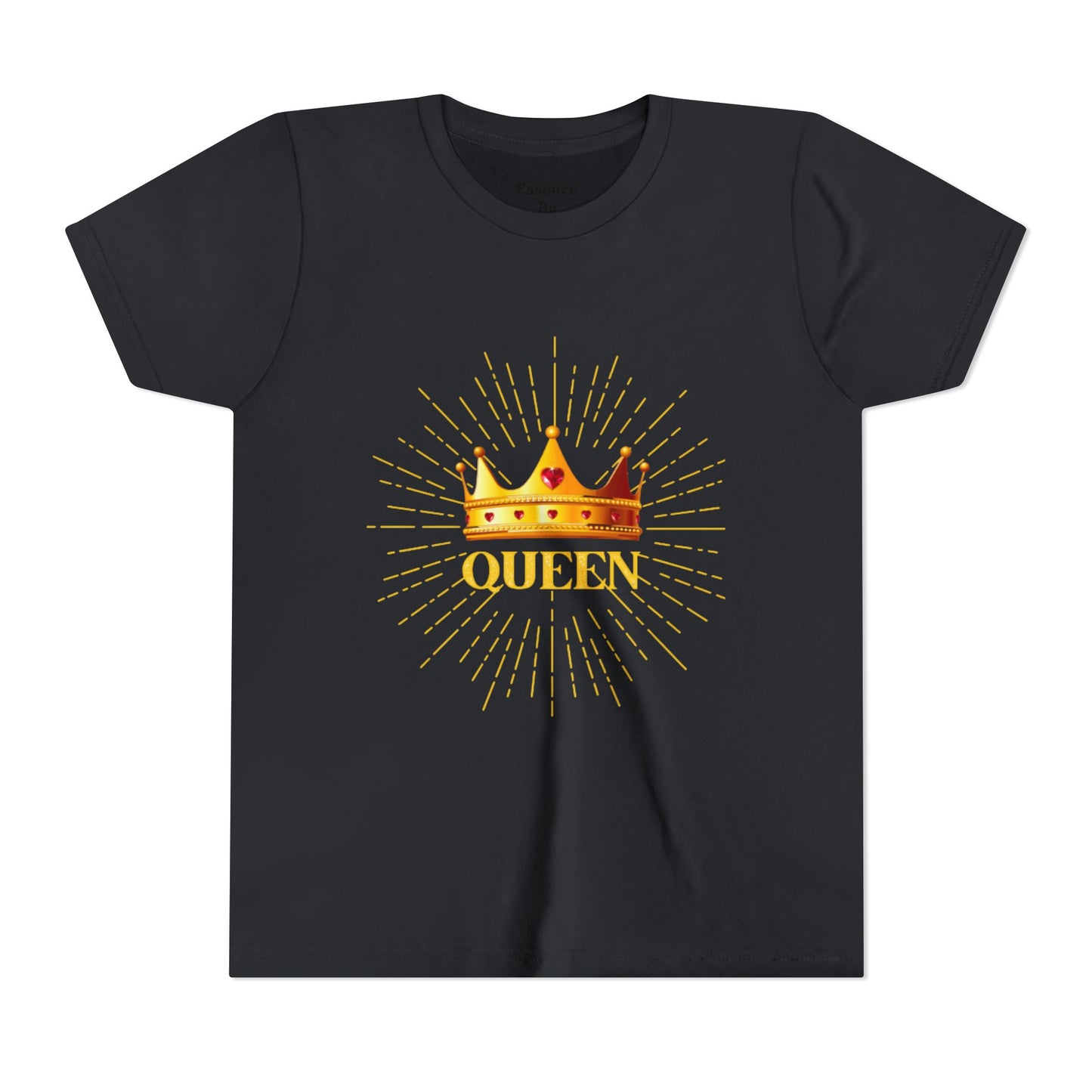 Queen Youth Short Sleeve Tee, Kids Crown Shirt, Birthday Gift for Girls, Cute Casual Wear, Royalty Themed Tee, Celebratory Apparel
