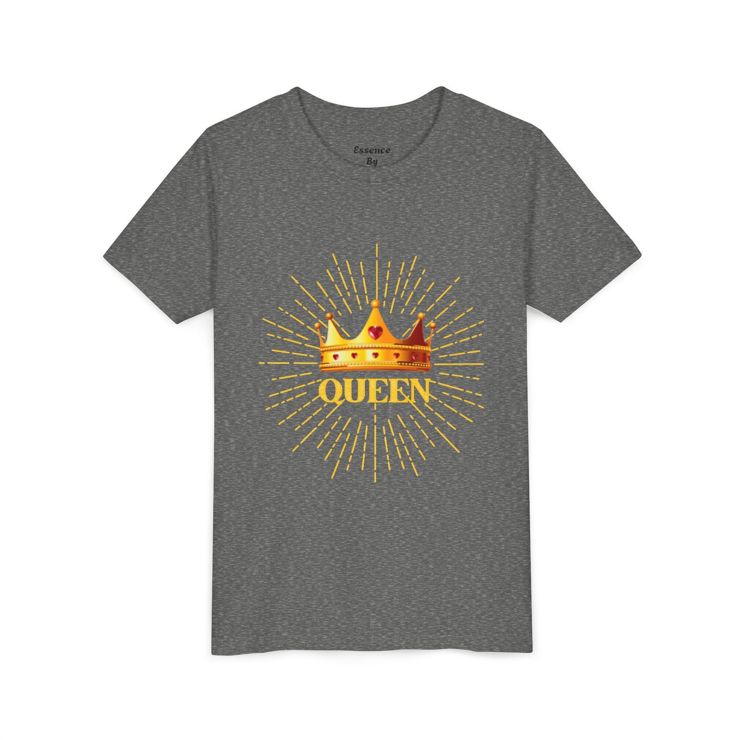 Queen Youth Short Sleeve Tee, Kids Crown Shirt, Birthday Gift for Girls, Cute Casual Wear, Royalty Themed Tee, Celebratory Apparel