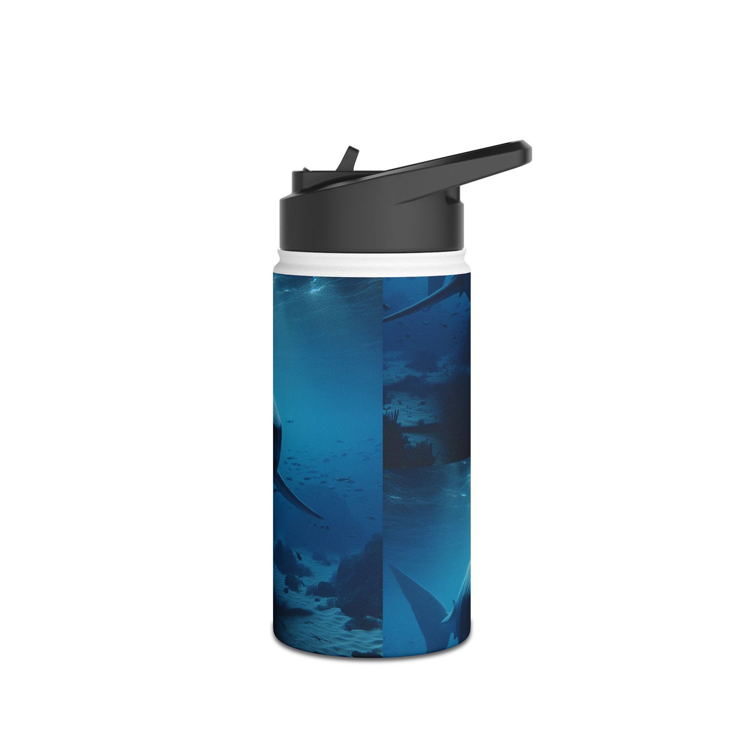 Ocean Adventure Water Bottle, Shark Design, Travel Mug, Eco-Friendly Drinkware, Beach Gift, Wildlife Lover's Bottle