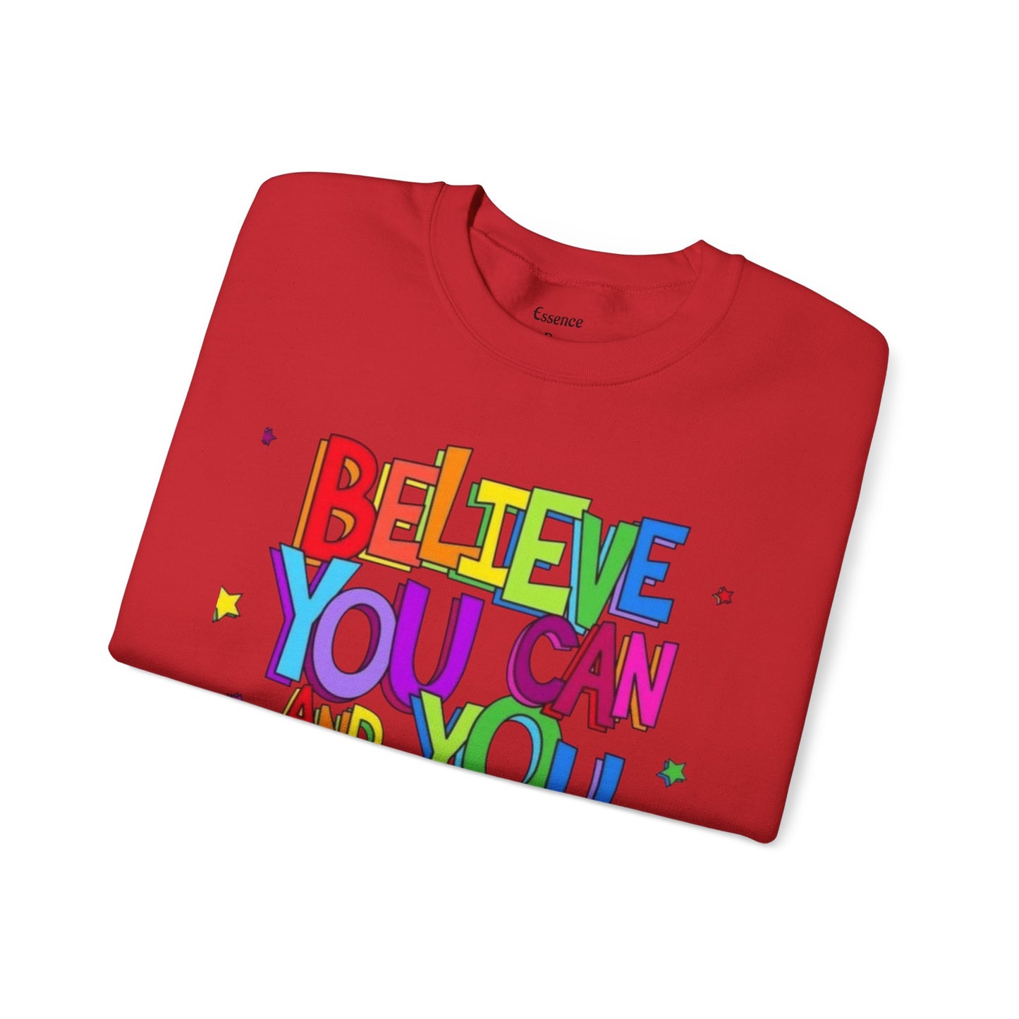 Colorful Motivational Crewneck Sweatshirt, Cozy Unisex Sweater, Inspiration Gift, Uplifting Apparel, Everyday Wear, Positive Vibes
