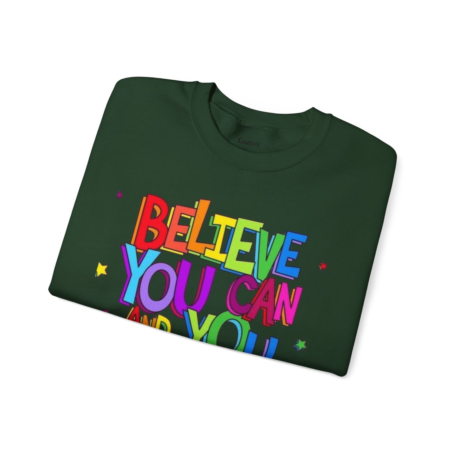 Colorful Motivational Crewneck Sweatshirt, Cozy Unisex Sweater, Inspiration Gift, Uplifting Apparel, Everyday Wear, Positive Vibes