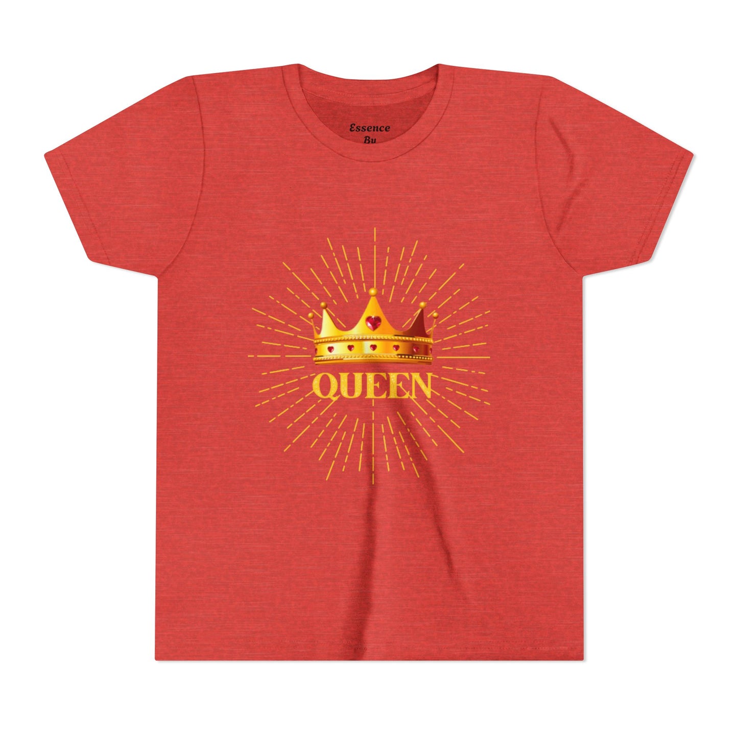 Queen Youth Short Sleeve Tee, Kids Crown Shirt, Birthday Gift for Girls, Cute Casual Wear, Royalty Themed Tee, Celebratory Apparel