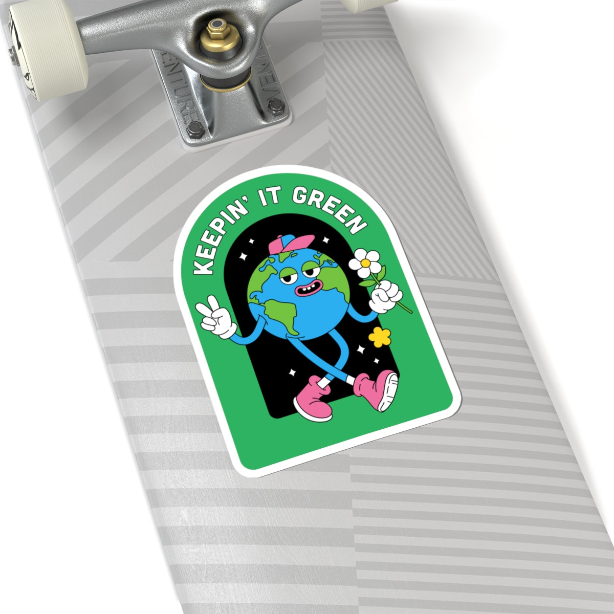 Eco-Friendly Kiss-Cut Stickers, Sustainable Decor, Cute Earth Stickers, Green Living Gifts, Fun Vinyl Stickers