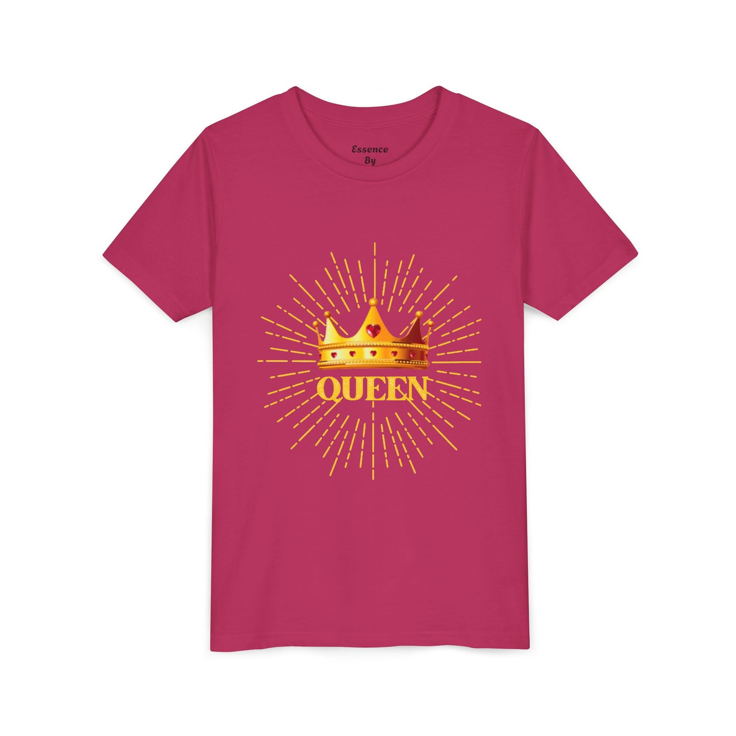 Queen Youth Short Sleeve Tee, Kids Crown Shirt, Birthday Gift for Girls, Cute Casual Wear, Royalty Themed Tee, Celebratory Apparel