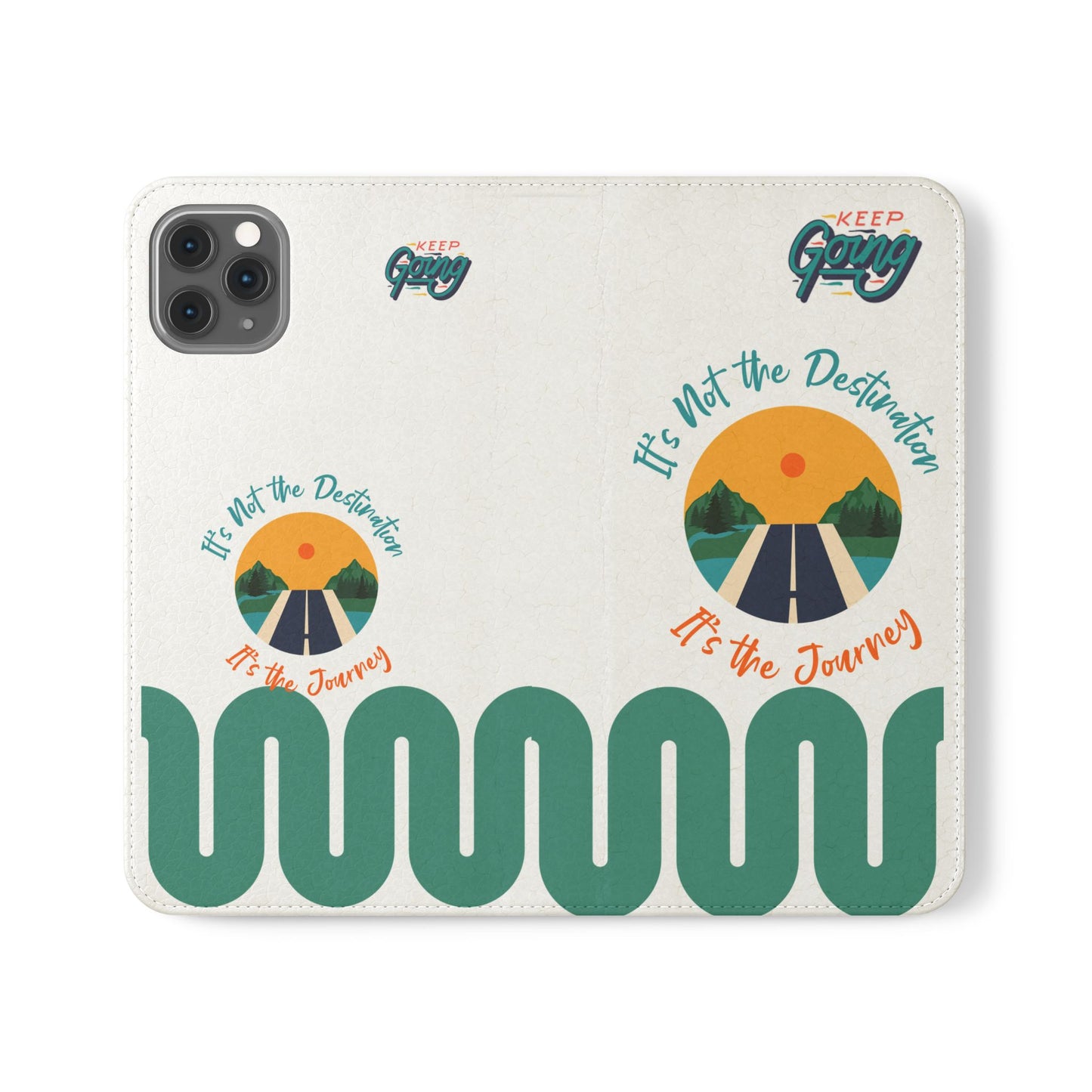 Inspirational Phone Flip Cases - Keep Going: Travel Lovers, Motivational Gifts, Phone Accessories, Road Trip Essentials, Adventure Gear