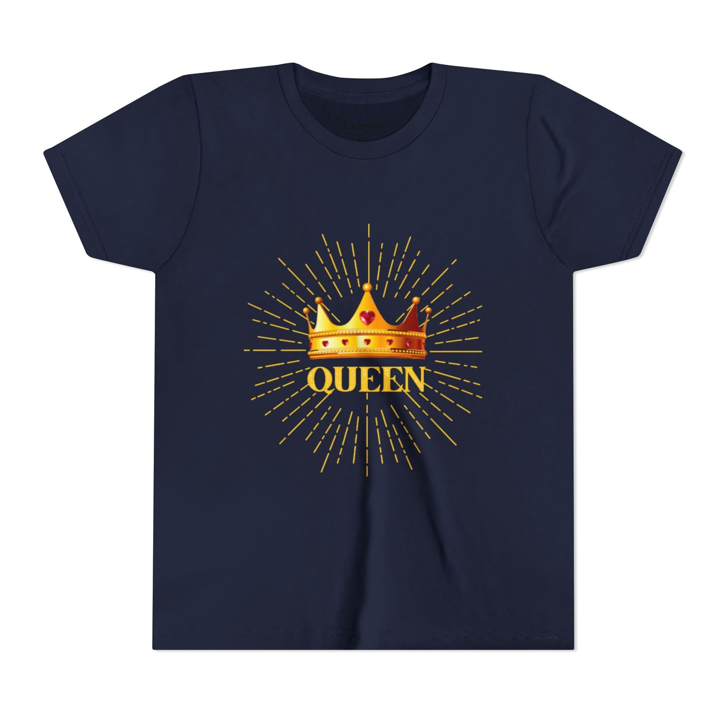 Queen Youth Short Sleeve Tee, Kids Crown Shirt, Birthday Gift for Girls, Cute Casual Wear, Royalty Themed Tee, Celebratory Apparel