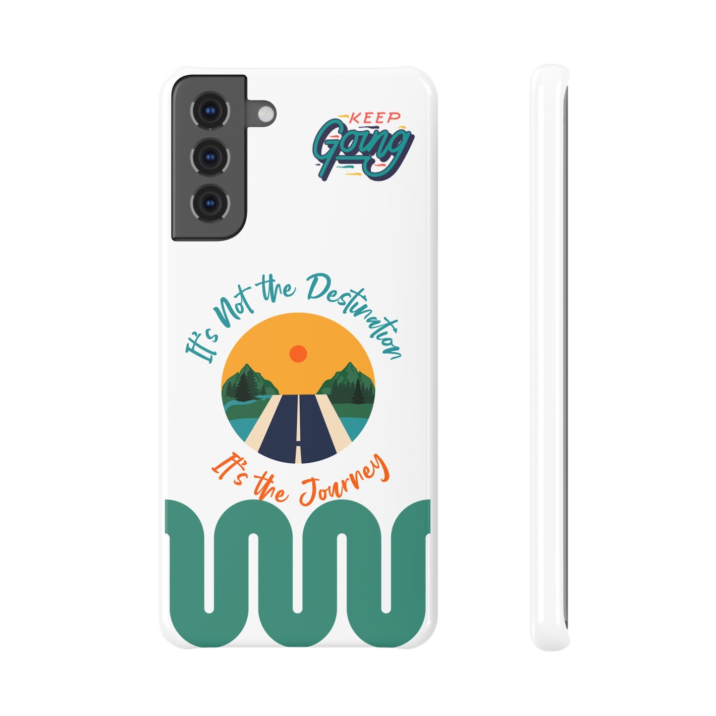 Inspirational Phone Case, Slim Snap Case with Motivational Design, Keep Going Case, Gift for Travelers, Journey Reminder Case