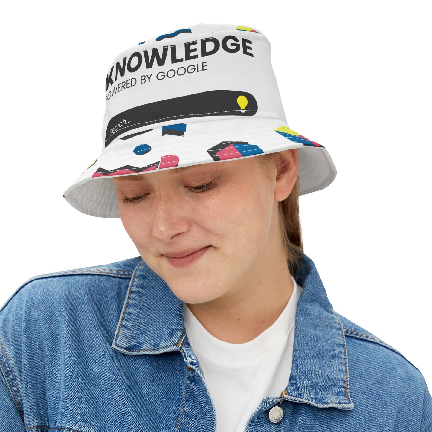 Knowledge Empowered Bucket Hat: Trendy AOP Summer Accessory, Perfect for Beach Days, Festivals, Gifts