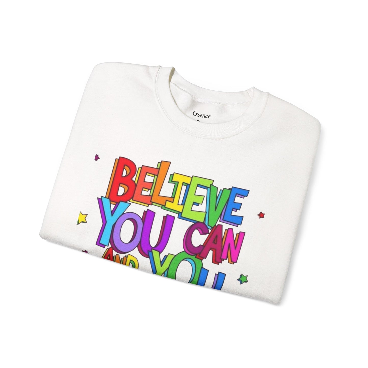Colorful Motivational Crewneck Sweatshirt, Cozy Unisex Sweater, Inspiration Gift, Uplifting Apparel, Everyday Wear, Positive Vibes